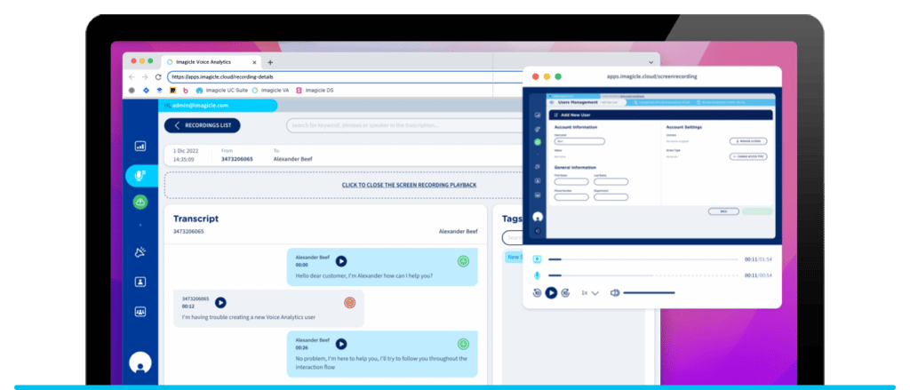 Imagicle Screen Recording. Your ally to enhance customer eXperience.